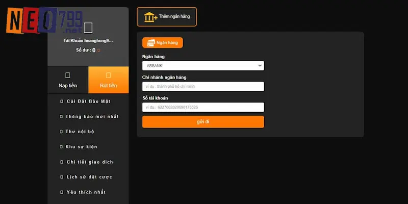 Rút Tiền NEO79 – Nhanh Chóng, An Toàn, Tiện Lợi 2 Các hình thức rút tiền NEO79 chi tiết